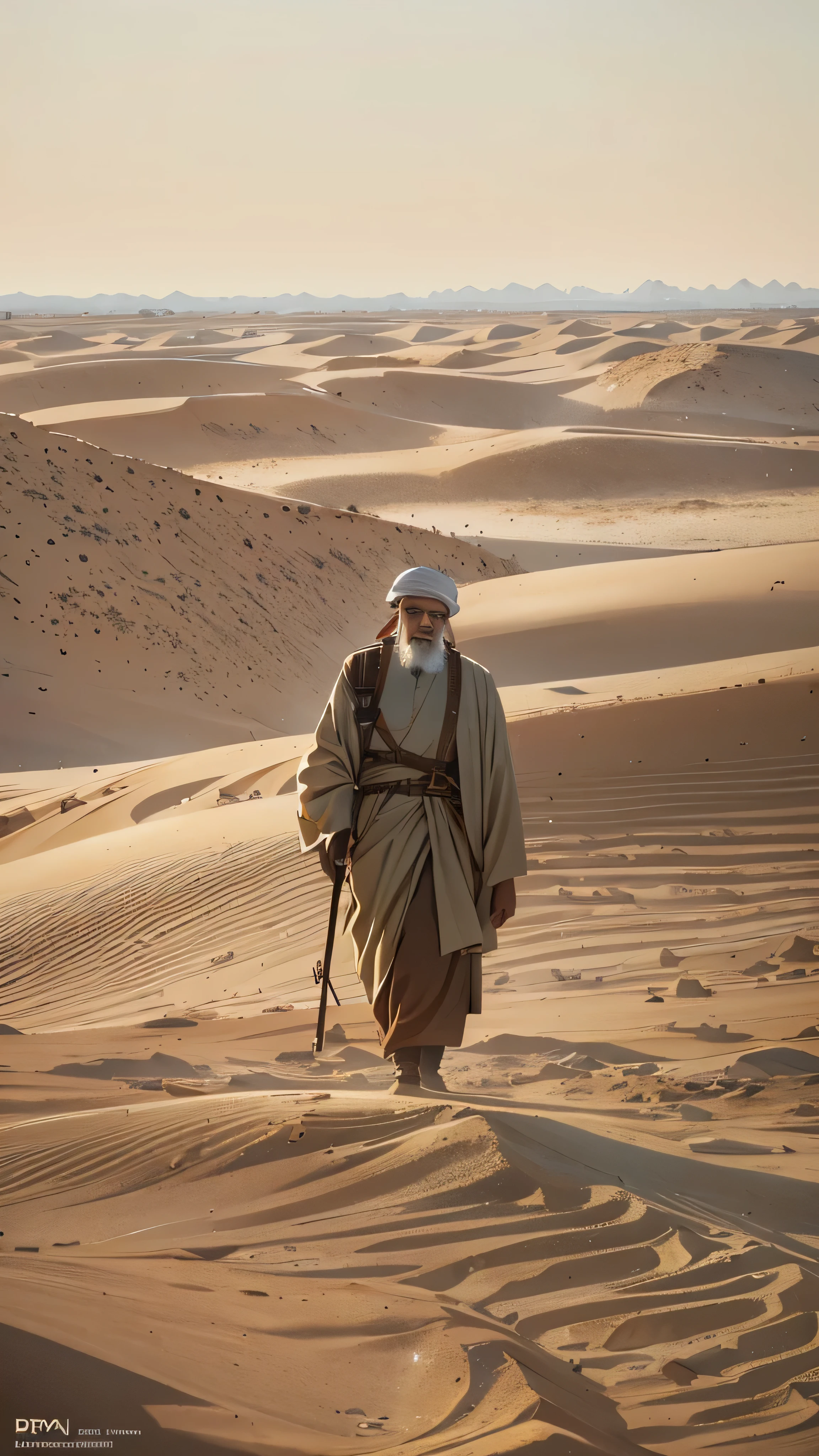 Abraham in the Desert, Israelites in the Desert々.  cinematic writing ,  is written by, Bokeh,  realism ,  photorealistic, hyper realism , Professional photography, 超 High Definition ,  dslr,  High Definition   