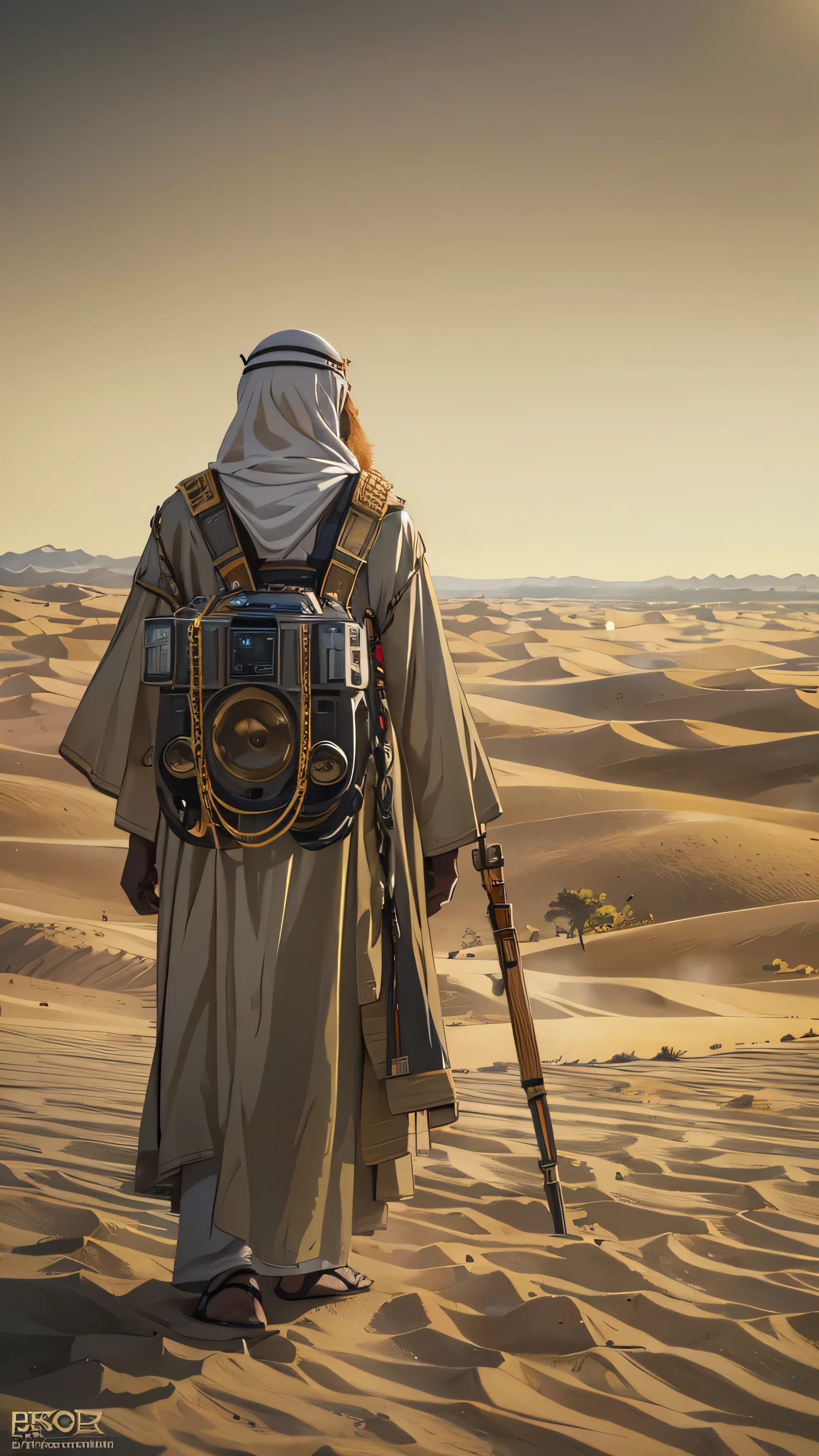 Abraham in the Desert, Israelites in the Desert々.  cinematic writing ,  is written by, Bokeh,  realism ,  photorealistic, hyper realism , Professional photography, 超 High Definition ,  dslr,  High Definition   