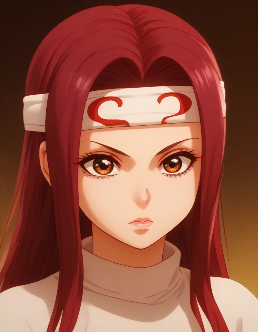 (((Ryōko Sakaki))) red hair brown eyes  beautiful detailed eyes, beautiful detailed lips, extremely detailed eyes and face, long eyelashes, 1child , masterpiece, super detail, high details, high quality, best quality, highres, 1080P, 8k, 16k, very accurate clothing, cowl headband on forehead fantasy, anime, intricate details, vivid colors, cinematic lighting, dramatic lighting, cinematic composition, dramatic composition