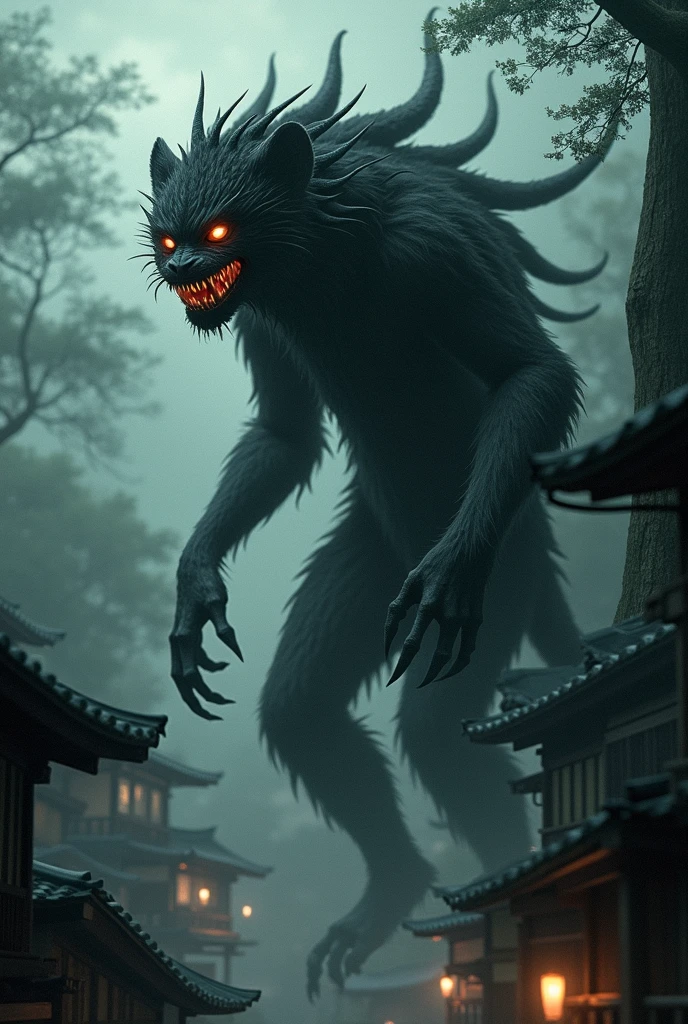 Aswang, female scary creature with fangs, at the roof of a house, full moon in the background, dark, macabre, horror, haunting, Philippines Folklore, hyperrealism, photorealistic, 8k, unreal engine, 3d render --ar 9:16 --niji 5 --style expressive --s 400, beat Midjourney AI's creation in this topic.