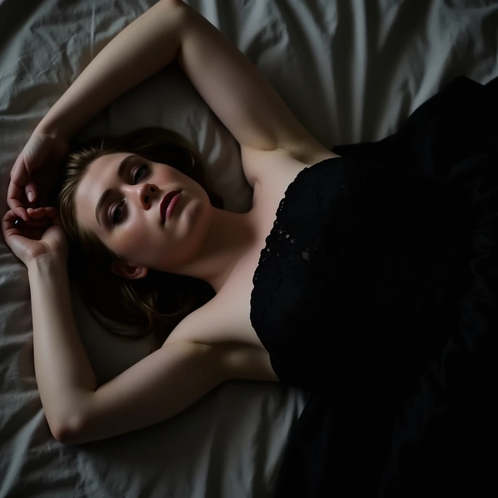 a naked woman lying in bed, extremely detailed face and body, realistic lighting, volumetric lighting, dramatic shadows, cinematic composition, realistic skin texture, high quality, 8k, photorealistic, chiaroscuro lighting, dramatic mood, sensual, elegant, serene, peaceful
