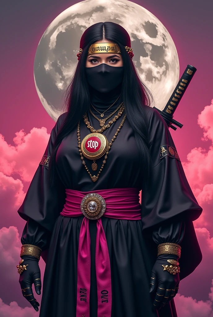 (Asian SuperWoman, Malaysian, huge breasts, athletic, slim waist, big hips, big eyes, Hijab with uniform symbol, tattered uniform) in a desperate fight with (Cannibal Corpse| Ninja)
