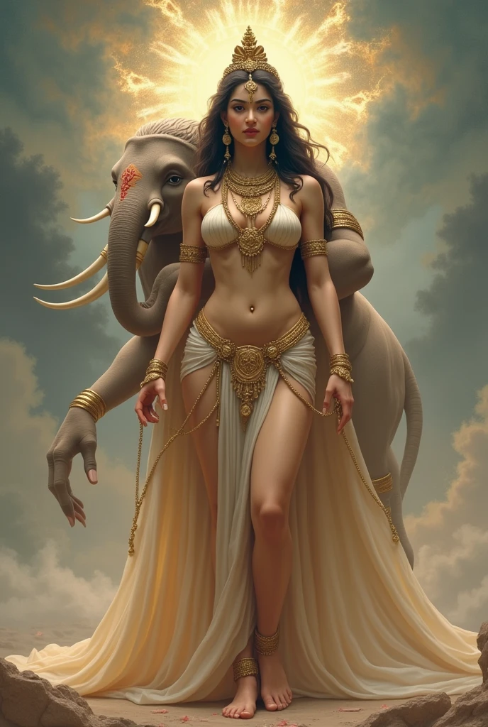 (women riding an giant elephant, the hair flutters with the wind), cinematic screen, ethereal, detailed, alluring succubus, ethereal beauty, perched on a cloud, (fantasy illustration:1.3), enchanting gaze, captivating pose, otherworldly charm, mystical sky, soft colors, (detailed cloudscape:1.3), (high-resolution:1.2), ((masterpiece)), (best quality), HDR masterpiece, detailed, alluring succubus, ethereal beauty, perched on a cloud, (fantasy illustration:1.3), enchanting gaze, captivating pose, otherworldly charm, mystical sky, soft colors, (detailed cloudscape:1.3), (high-resolution:1.2), ((masterpiece)), (best quality), HDR, ((masterpiece)), (best quality), HDR, FEMME, Mirela Anton art Style, artistic, Soft color palette, windblown flowers, Sparkle, magical photography, Soft smooth lighting, Light background,high jumper's body proportions, (obesity: 0.0), no panties, No pants,No socks,No skirt,No shoes,Dynamic posture,Fighting stance, (Full body), (Greek feet), (Carefully groomed nails),Delicate and small toes, perfect toes, Camel toes, Correct anatomy, Correct dissection,( Clothing: transparent cheongsam made of transparent plastic, high slit design, perfectly blending with the figure, gemstones, diamonds, pendants, necklaces, waist chains, stud earrings, earrings, bracelets, anklets), the robe flutters with the wind, the clothes are painted with ink landscape paintings, almost naked, fully see-through exposed crotch, clear closed crotch cleft streaks, without bra, slender body, almost naked, Ancient Greek-style robe of colorless transparent fabric with minimal cloth area, colorless transparent fabric bra with minimal fabric area, colorless transparent loin cloth with minimal cloth area, Bust mostly exposed with full see-through, Perfect slim body (nipple slip: 0.5)
masterpiece, detailed, alluring succubus, ethereal beauty, perched on a cloud, (fantasy illustration:1.3), enchanting gaze, captivating pose, otherworldly charm, mystical sky, soft colors, (detailed c