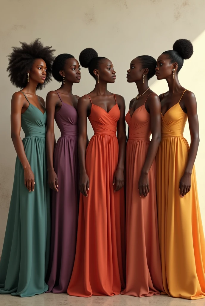 4 Southern Brazilian bridesmaids of various ethnicities wearing modern mint green maxi dresses