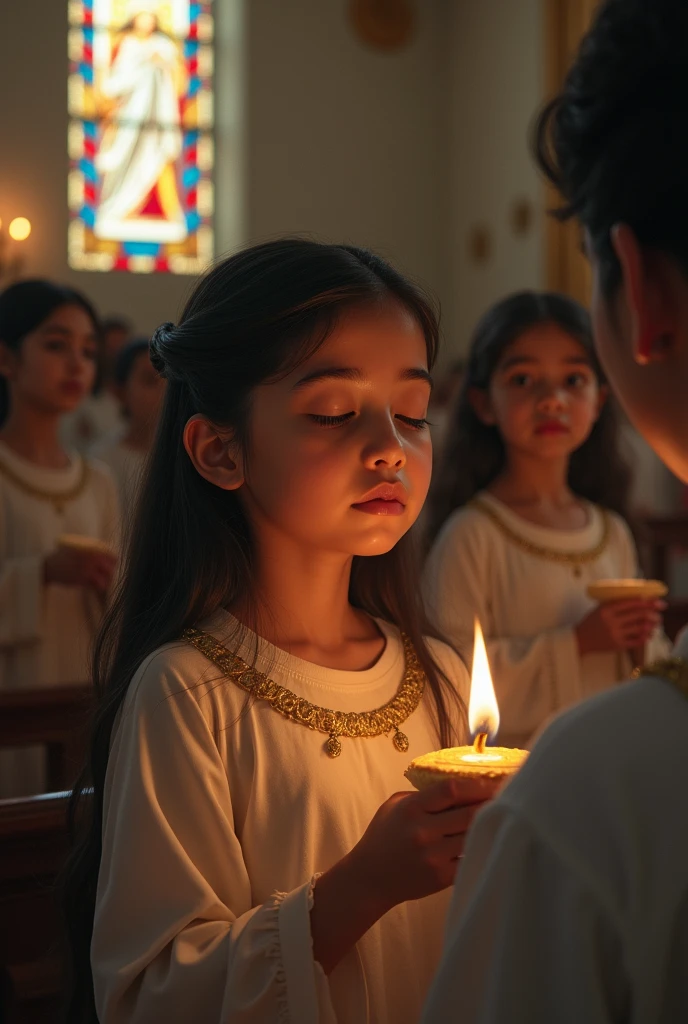 Child taking communion