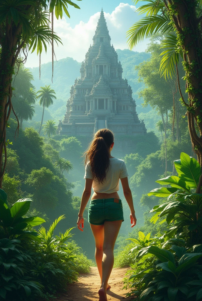 a picture of a girl Discovering a Lost Civilization in the Amazon Rainforest