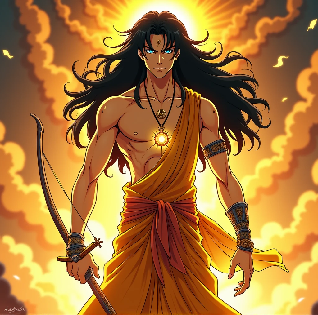Realistic Gokul image with name shivam anime style name Shivam