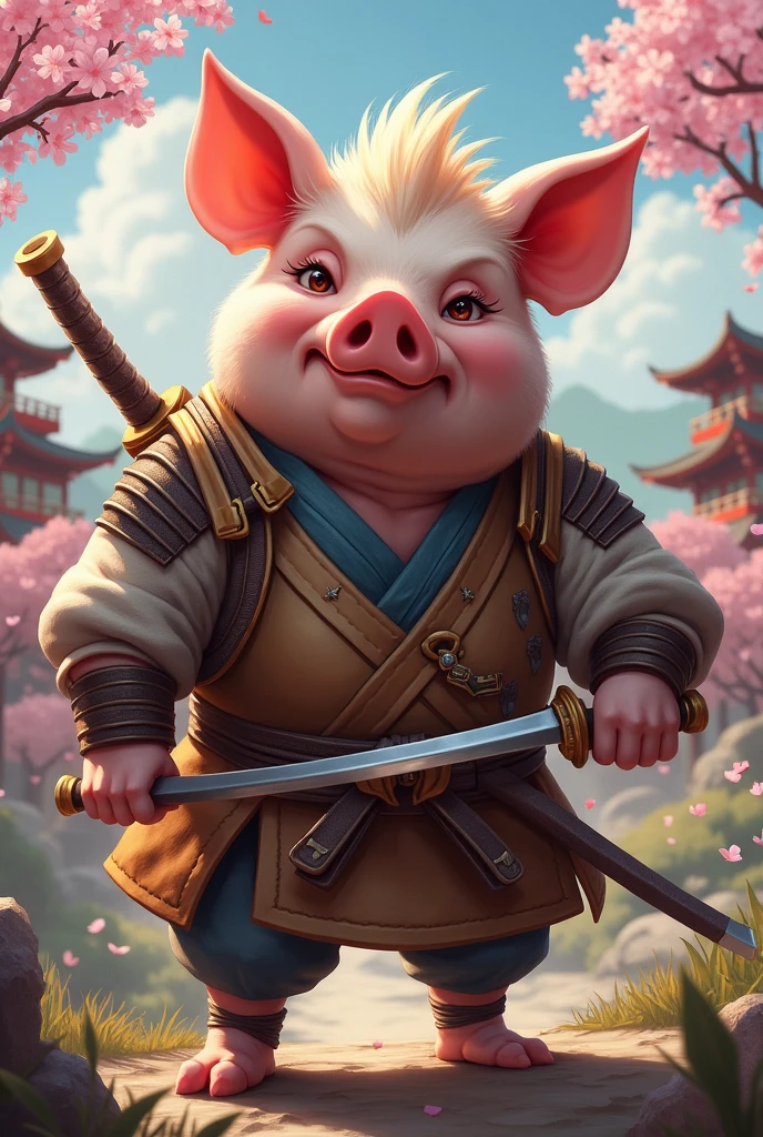 A younger warrior pig, more animation 