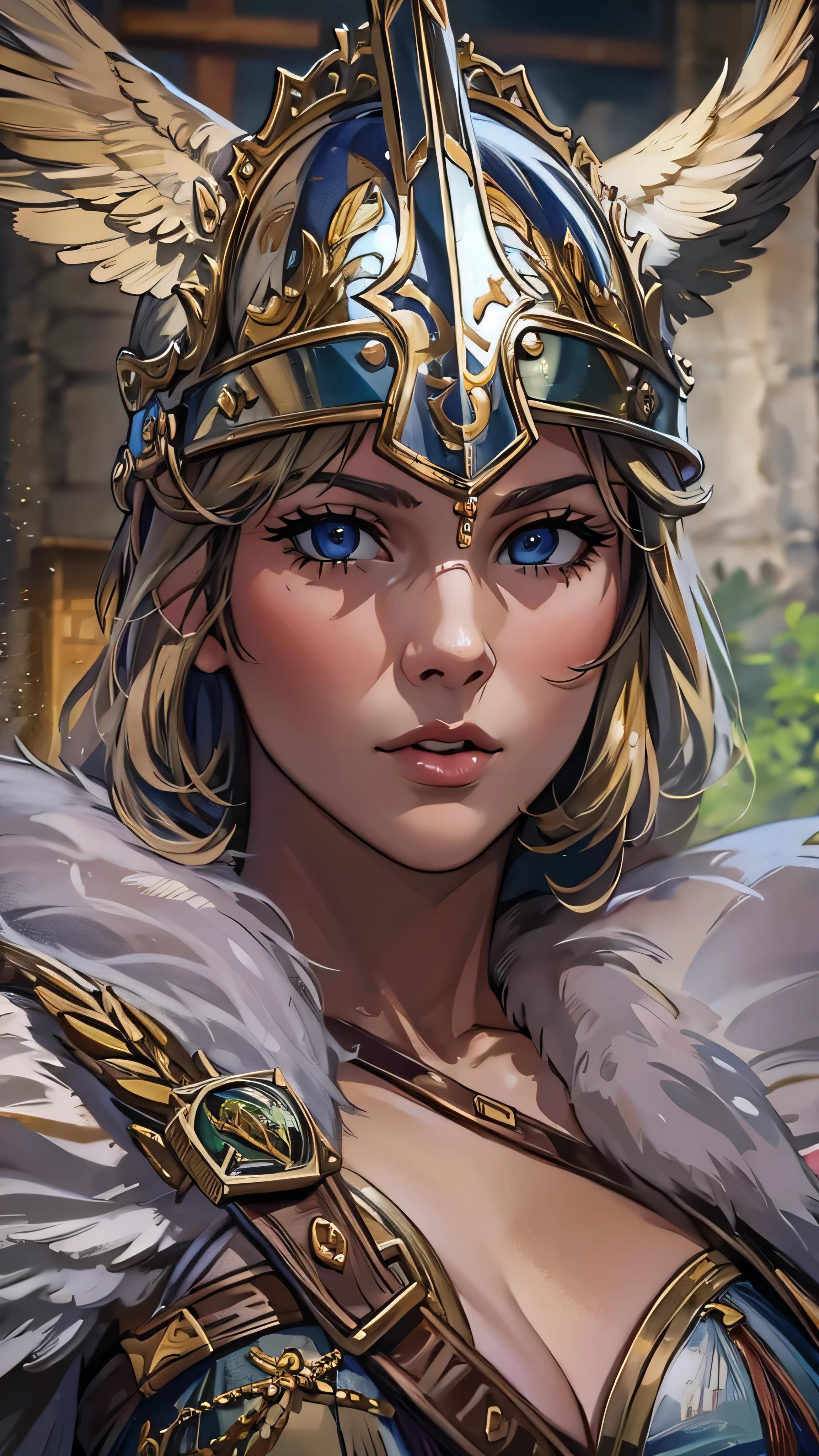 (Translator:.95),  Photograph of a beautiful young valkyrie woman with a high angle、Stefan Kostic&#39;s style,  Realistic Skin Texture ,(winged helmet:1.1), (Valkyrie Armor:1.2), 1 / 2. Body Crop, 8 5mm Art Lens, f 1. 2,  Sharp Focus,  8k High Definition ,  extremely detailed,  complicated,  elegant ,   is painted 