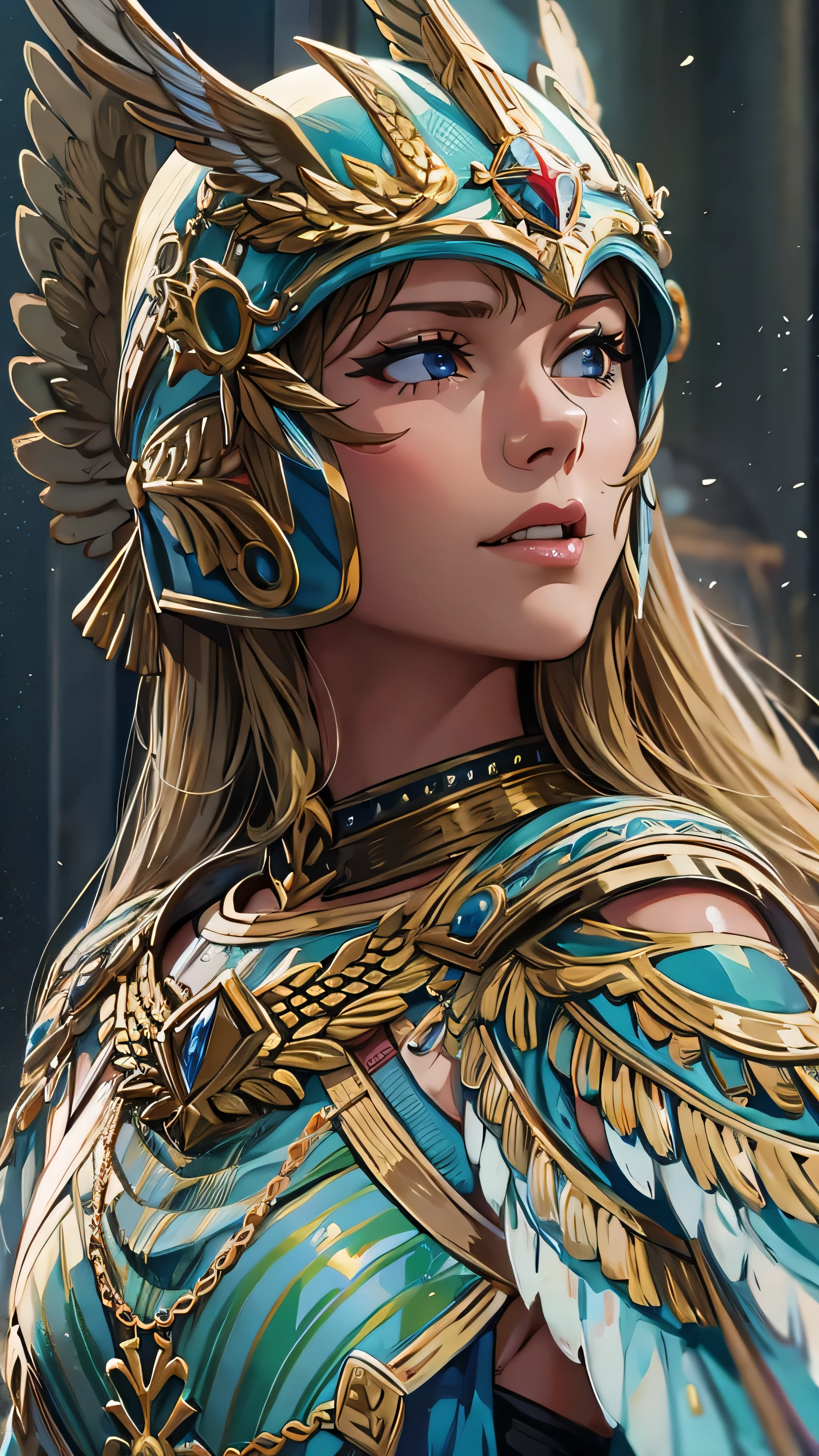 (Translator:.95),  Photograph of a beautiful young valkyrie woman with a high angle、Stefan Kostic&#39;s style,  Realistic Skin Texture ,(winged helmet:1.1), (Valkyrie Armor:1.2), 1 / 2. Body Crop, 8 5mm Art Lens, f 1. 2,  Sharp Focus,  8k High Definition ,  extremely detailed,  complicated,  elegant ,   is painted 