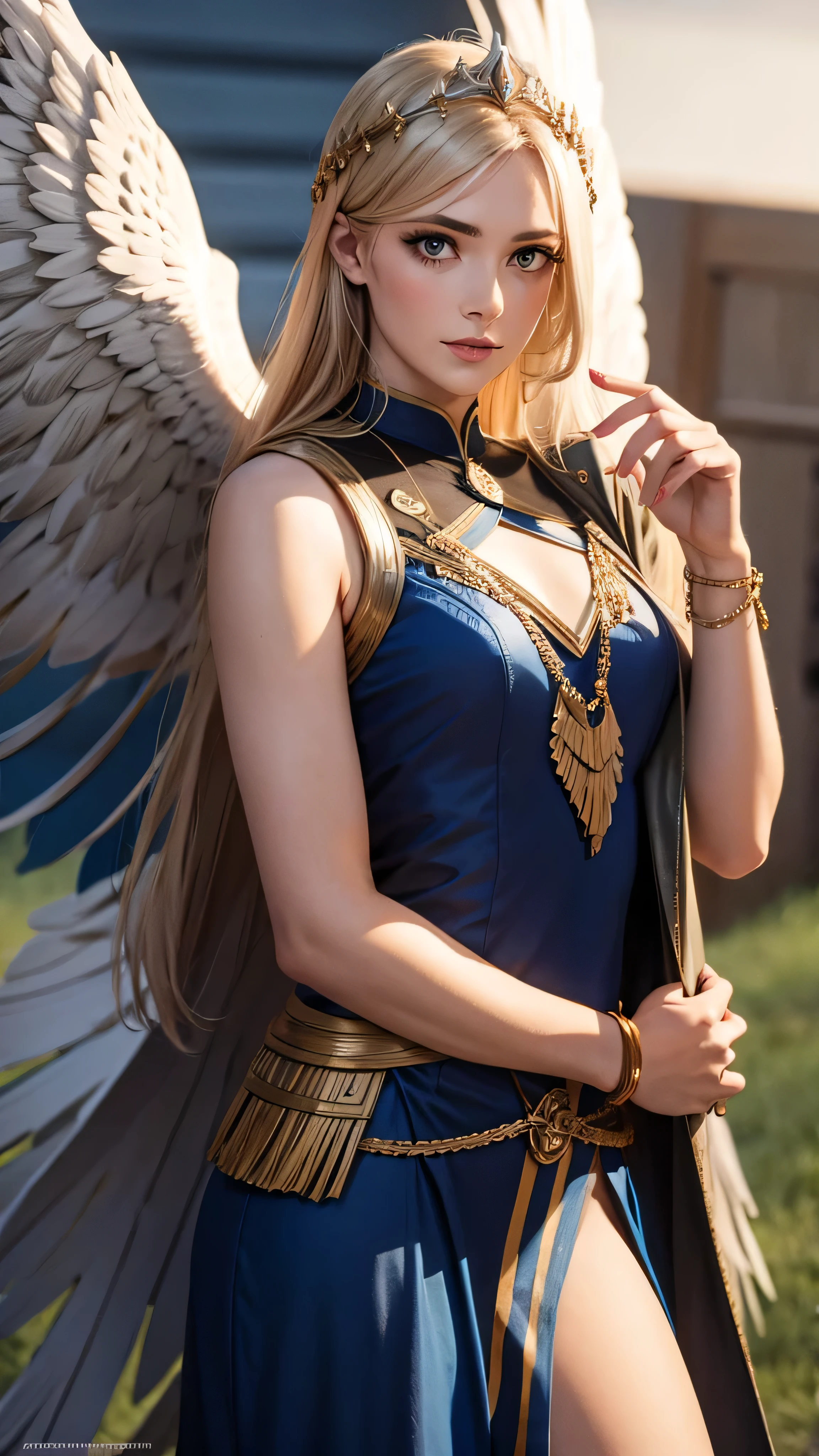 (Translator:.95),  Photograph of a beautiful young valkyrie woman with a high angle、Stefan Kostic&#39;s style,  Realistic Skin Texture ,(winged helmet:1.1), (Valkyrie Armor:1.2), 1 / 2. Body Crop, 8 5mm Art Lens, f 1. 2,  Sharp Focus,  8k High Definition ,  extremely detailed,  complicated,  elegant ,   is painted 