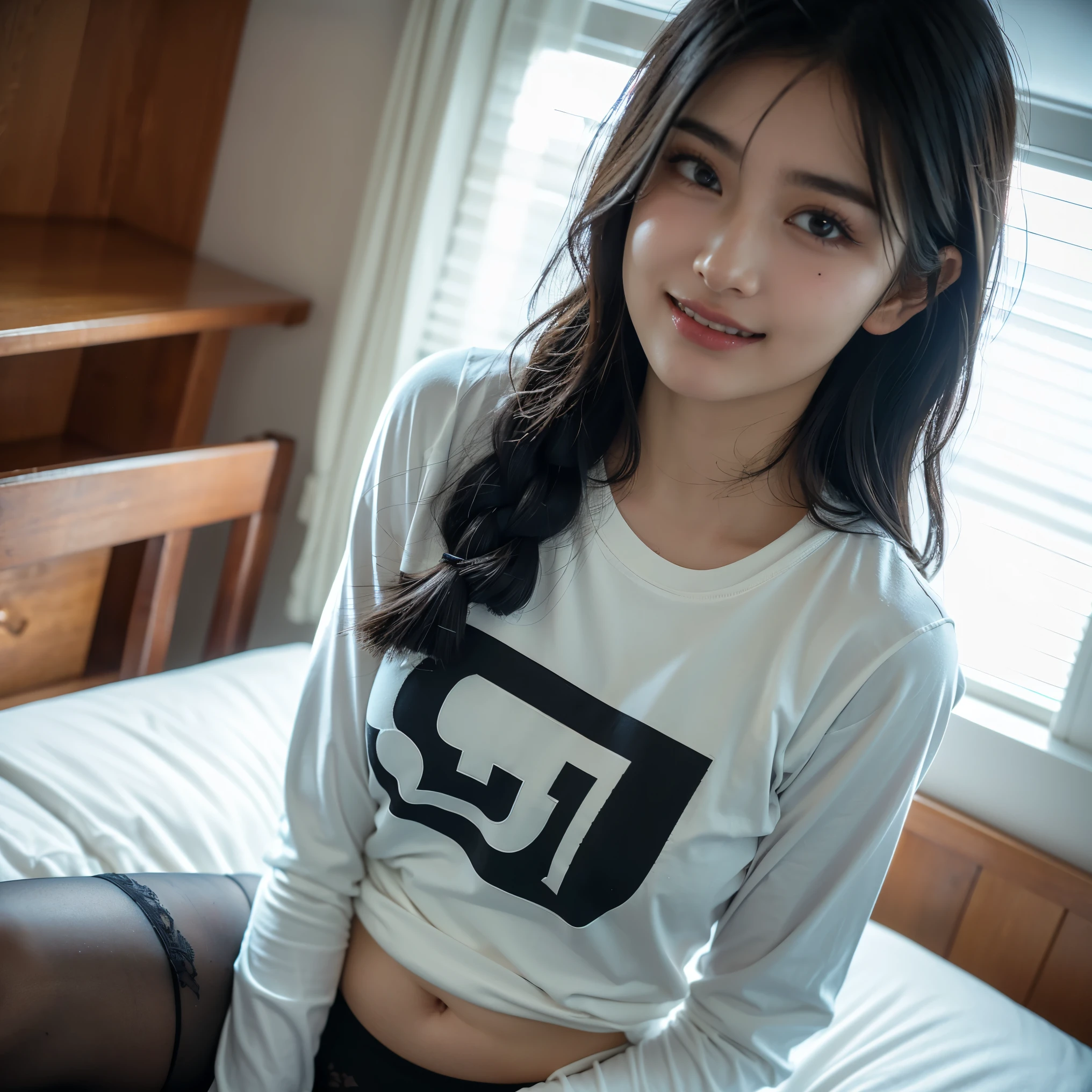 deux femmes ensemble de 18 ans sexy et mince , gray short sleeve hoodie , salle de classe, se touche,position sey,sensuel
