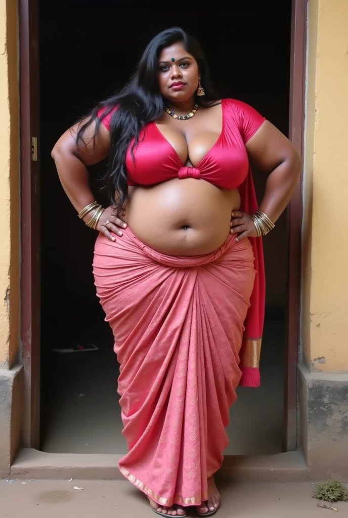 Indian beautiful Aunty walking on stair,see under her skirt,legs spread ,nude, plumper,milf , fatty thighs fatty chest and wearing red saree,see her nude pussy,camera waive between her legs,upskirt waive ,chubby plus size,SWIDE BUTT,nude  hairy pussy