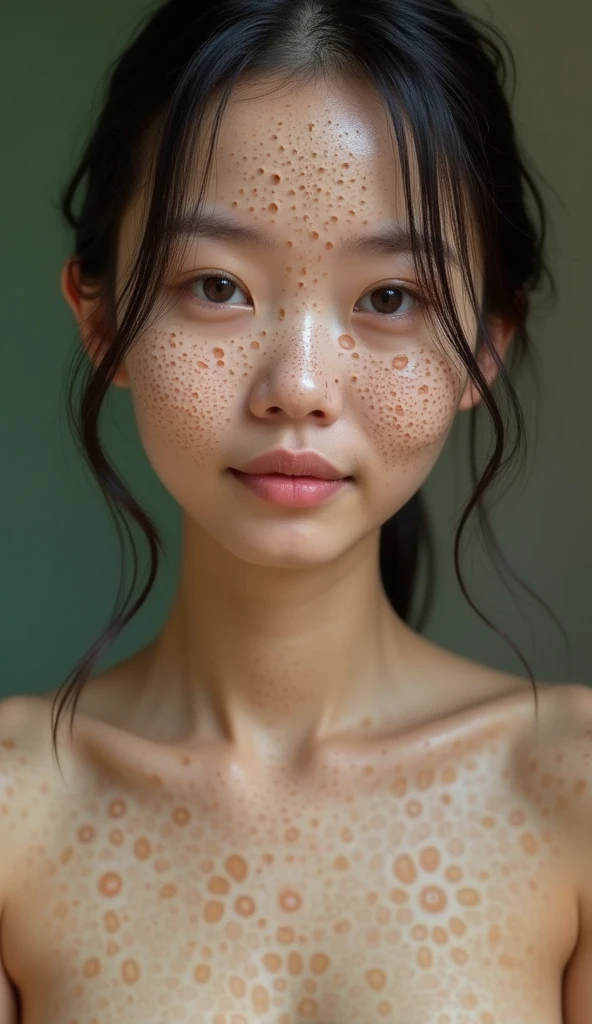 Moles all over the body A girl who doesn't look like an AI Not cute