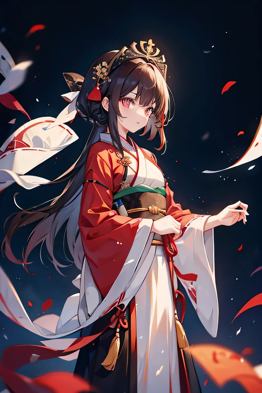  dark haired， Hanfu