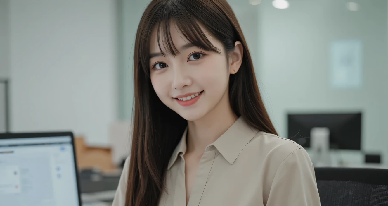 1girl, solo,smiling,slender , 8k