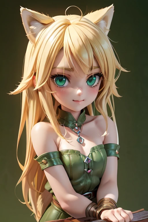 (Estilo de juguete de caja ciega, Western cartoon Q version), 1 beautiful female succubus head, Santa Claus Costume, sonrienindo retrato de cuerpo entero, figura esbelta de pie, Personaje de dibujos animados, medieval, Renderizado 3D, symatic lighting, Trazado de rayos