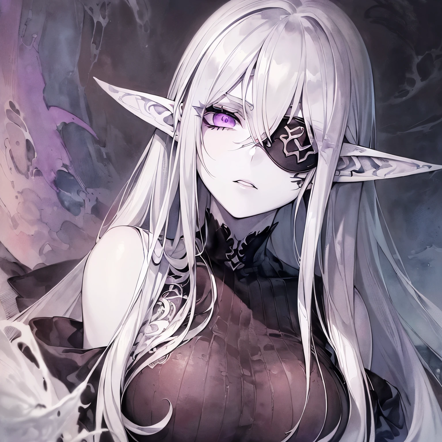 (masterpiece,best quality,ultra-detailed),1girl,tall girl,pale skin, pointy ears, nightmare:1.2,dead angel:1.4, delicate, beautiful, mystical,surreal, fantasy clothing,dress,beautiful and detailed face, detailed eyes,looking at viewer, multicolored eyes, glowing eyes,((night)),dark ambient,(beautiful girl,cute,kawai)
