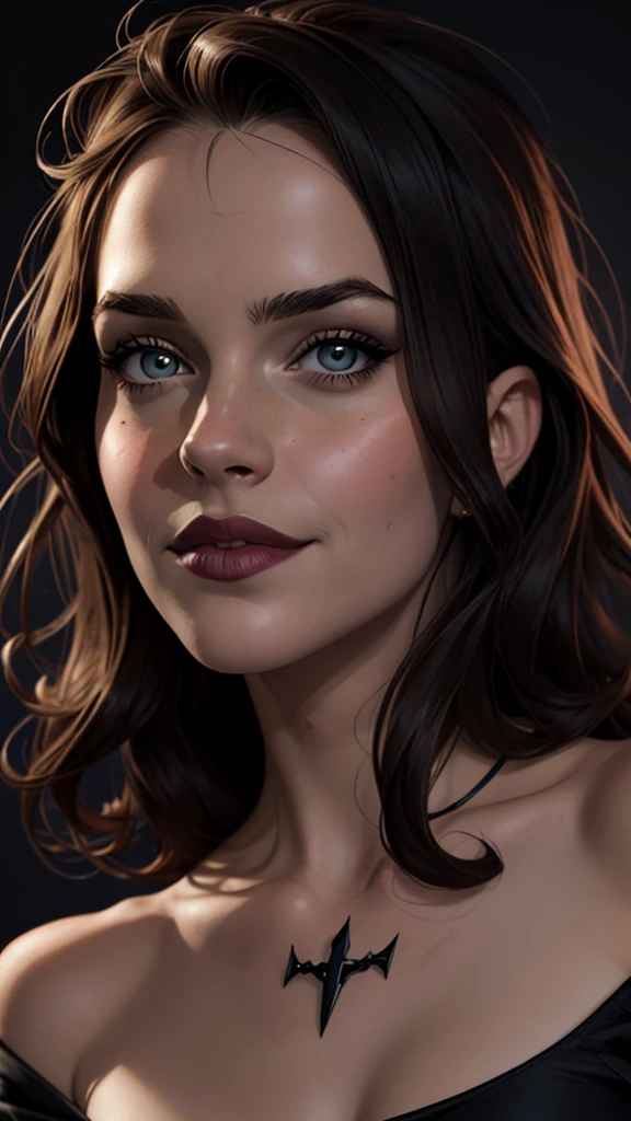 closeup of a woman in a black top and a black bra, estilo de arte de charlie bowater, Estilo Charlie Bowater, retrato de vampiro, arte do personagem charlie bowater, Alena Aenami e Artgerm, Neoartcore e Charlie Bowater, Charlie Bowater cores ricas e profundas, lazy art style, Artgerm e Tom Bagshawum close de uma mulher com longos cabelos pretos e um colar, amoranto, Bela Delfina, mais conhecido como amoranto, Kailee Mandel, cabelo preto e olhos grandes, profile picture with headshot, jovem linda amoranto, pale and glowing skin, retrato de alta qualidade, com cabelos longos e olhos penetrantes, skin pale as ivory, Sydney Hanson mode white skin tone close-up portrait cartoon style GTA style digital illustration of a woman in a black dress and black hair, linda rainha vampira, linda rainha feminina vampira, gothic maiden, very beautiful gothic top model, beautiful vampira feminina, goth girl, goth girl, gothic maiden of the dark, Gothic style, gothic woman, gothic clothes, gothic outfit, moda vampiro, vampira feminina, wearing a gothic dress Close-up of a woman with long hair and a sweater, cabelo castanho encaracolado, linda modelo, retrato de alta qualidade, medium portrait soft light, parece a jovem liv tyler, retrato colorido, linda mulher, cabelo loiro cacheado | d & d, beautiful portrait lighting, uma linda jovem, modelo muito lindo, Retrato de 50mm, medium to long brown curly hair, close-up of a person wearing tie and sweater;, Hermione Granger, inspirado em Hermione Hammond, hermione, Emma Watson como Hermione Granger, Ema!! watson!!, Emma Watson como Harry Potter, Emma Watson is no Dryad, Emma Watson, portrait foto de Emma Watson, foto de Emma Watson, still do filme de emma watson, with the face of Emma Watson a cartoon of a woman in a bikini and panties, CO Commission, commission for high resolution, realistic bikini, garota anime sedutora, nico robin, artgerm extremamente detalhado, fofosexyrobut