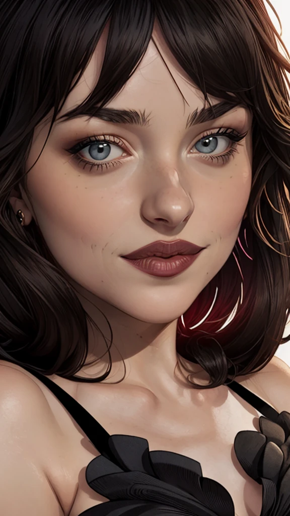 closeup of a woman in a black top and a black bra, estilo de arte de charlie bowater, Estilo Charlie Bowater, retrato de vampiro, arte do personagem charlie bowater, Alena Aenami e Artgerm, Neoartcore e Charlie Bowater, Charlie Bowater cores ricas e profundas, lazy art style, Artgerm e Tom Bagshawum close de uma mulher com longos cabelos pretos e um colar, amoranto, Bela Delfina, mais conhecido como amoranto, Kailee Mandel, cabelo preto e olhos grandes, profile picture with headshot, jovem linda amoranto, pale and glowing skin, retrato de alta qualidade, com cabelos longos e olhos penetrantes, skin pale as ivory, Sydney Hanson mode white skin tone close-up portrait cartoon style GTA style digital illustration of a woman in a black dress and black hair, linda rainha vampira, linda rainha feminina vampira, gothic maiden, very beautiful gothic top model, beautiful vampira feminina, goth girl, goth girl, gothic maiden of the dark, Gothic style, gothic woman, gothic clothes, gothic outfit, moda vampiro, vampira feminina, wearing a gothic dress Close-up of a woman with long hair and a sweater, cabelo castanho encaracolado, linda modelo, retrato de alta qualidade, medium portrait soft light, parece a jovem liv tyler, retrato colorido, linda mulher, cabelo loiro cacheado | d & d, beautiful portrait lighting, uma linda jovem, modelo muito lindo, Retrato de 50mm, medium to long brown curly hair, close-up of a person wearing tie and sweater;, closeup of a woman in a black top and a black bra, estilo de arte de charlie bowater, Estilo Charlie Bowater, retrato de vampiro, arte do personagem charlie bowater, Alena A Granger, inspirado em Hermione Hammond, hermione, Emma Watson como como Harry Potter, Emma Watson is no Dryad, , portrait foto de , foto de , still do filme de , with the face of a cartoon of a woman in a bikini and panties, CO Commission, commission for high resolution, realistic bikini, garota anime sedutora, nico robin, artgerm extremamente detalhado, fofosexyrobut