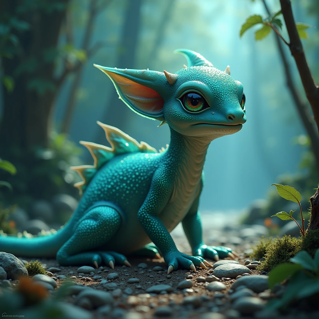 Once upon a time there was a little dragon named Didi, que vivia em uma floresta encantada num mundo de contos de fadas.