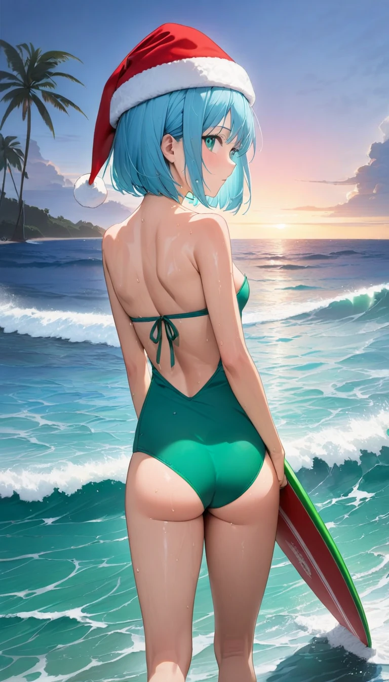 Gwen Tenison, em uma praia, vermelho,( Micro transparent bikini 50%) Pornographic exhibition, postura sedutora, NSFW, corpo molhado de molhada (acabaram :1.3) , ass, (( bswimsuit)):1.3 , Rear view , Olhando para o Viewer , prensagem, exposto , acabaram, (seios natural) (seios grandes), (gostosa),rosto bonito eyes beautiful lips.
