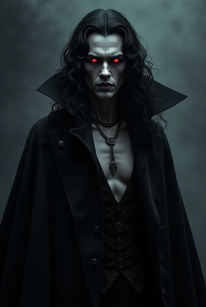 Black vampire with curly hair 