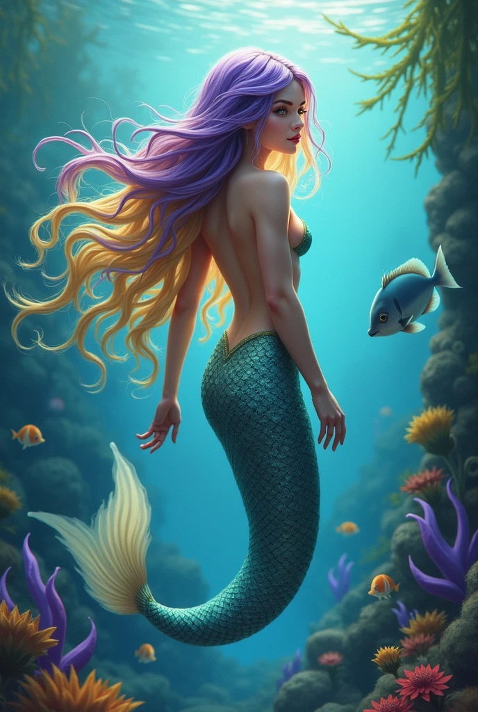 Woman mermaiid pink