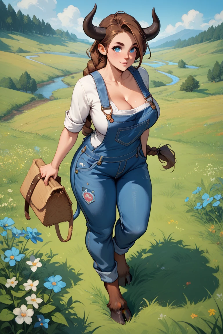 (Masterpiece, best quality, highres, ultra-detailed, dynamic) Dorthy from the wizard of oz, full body, detailed face, detailed eyes, detailed lips, detailed nose, (Huge breasts:1.2), tight blue and white dress like in the wizard of oz movie, short skirt, thicc, (yellow brick road), oz background, sexy and whimsical