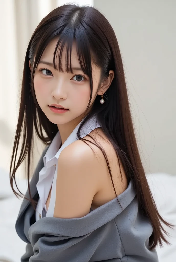 (Representative works, Highest quality:1.2), 8K, 18 year old, 85mm,Official AR RAW Photos, Super slim and slender beautiful girl, whole bodyフルヌード、Show me your ears、Completely naked、Completely naked、Cute face、close、whole body、Bio Race、Gardenia、beautiful girl、、Thighs、Station platform、 Look at the audience、No makeup、 (A big smile)、Film Grain、chromatic aberration、Sharp focus、Face light、clear lighting、Detailed face、Background bokeh、(Dark red tie:1.1)、((((((18-year-old girl))))))、((((((18 years old Completely naked high school girl)))))、Narrow waist、Shy pose、Shy and nervous girl、 Sad face