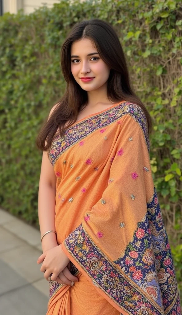 Cute, beautiful woman, full body view, saree,