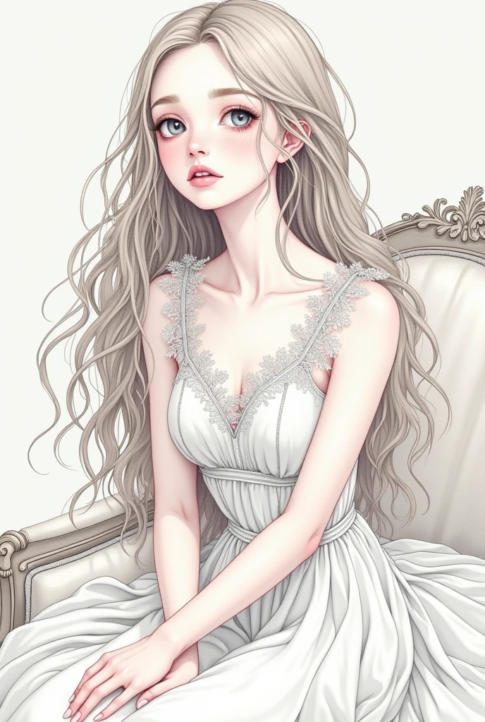 (masterpiece), (best quality), (ultra detailed),(disheveled hair),(illustration), (1girl), (Fashionable clothing), beautiful woman, gothic, white dress, darkness, best lighting, best shadow, --auto --s2