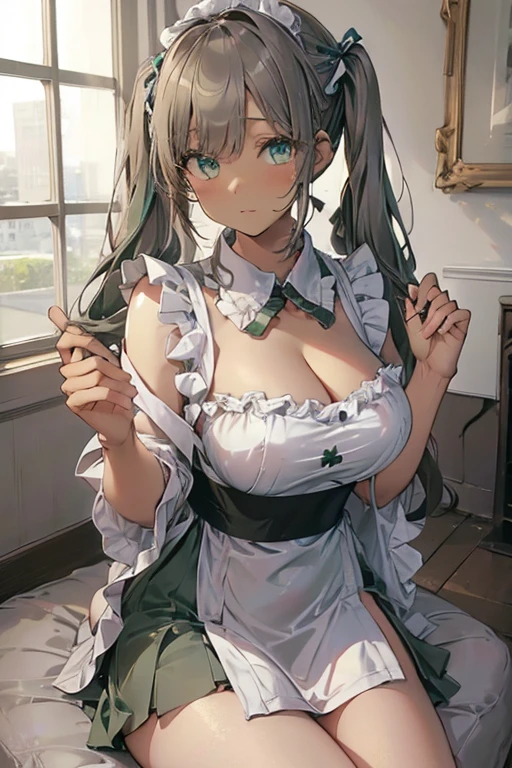 {{{solo}}}, (((greek clothes)))), (((dark skinned))), silver long_hair, (((twin tails))), (((dark green eyes))), (((solo))), (((1_beautiful_lady))), beautiful_face, good_anatomy, best_quality, beautiful, Vena Dis(danmachi), medium breasts, (masterpiece), detailed eyes, ((best resolution)), (ultra HD), breast, perfect anatomy, AddXL