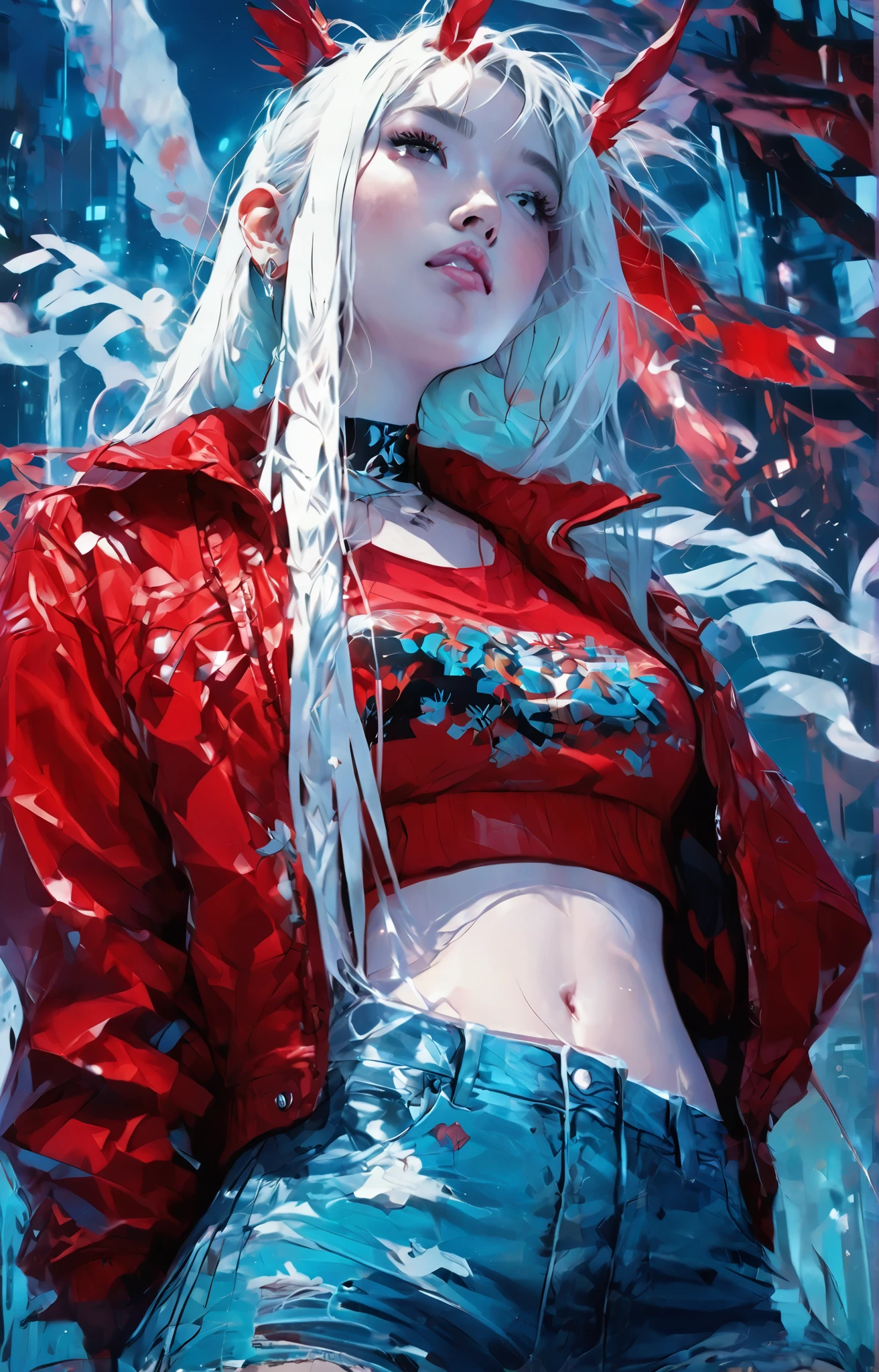 A close up of a person wearing a red jacket and a red jacket., Ross Tran style, ross drawings cartoon vibrant, anime vibes, ross drawings 2. 0, Ross Tran!!!,  in the style of Ross Tran , inspired by Ross Tran, ross drawings 1. 0, :: ross drawings, ross drawings and jazza, ross drawings 2. 5