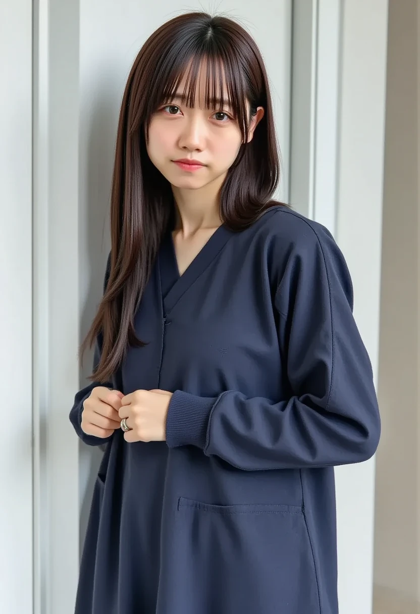 (photo practical:1.4), (hyper practical:1.4), (practical:1.3), (Smoother lighting:1.05), (Improving the quality of cinema lighting:0.9)、Natural light、Professional photos, practical portrait,(Japanese beautiful girl、18-year-old high school student),, Beautiful face and eyes, Very cute face, smile, vitality, vitality, (A sexy uniform with a wide open chest:1.2、The chest is open wide and her breasts are exposed、Her clothes are open and her naked body is visible、Showing her boobs、very beautiful small breasts、Beautiful cherry-colored areola、Erect nipples、Small butt、Shaved),The hem is short and the lower half of the body is visible、No underwear、 (Chest Schoolgirl:1.4), (district), Portrait of sexy girl, (View from below:1.2)、School classroom、During class、No underwear、No underwear、No bra、topless、Upper body naked