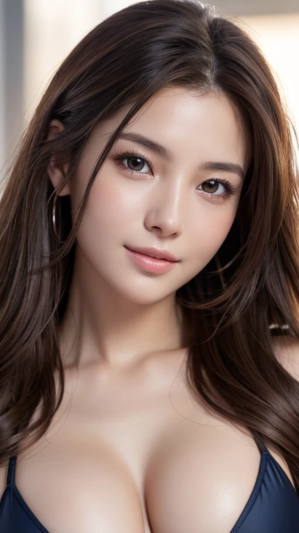 kindly smile,  Best Quality,Above the knee , Christmas Backgrounds ,  masutepiece, hight resolution, (Detailed:1.4), 1 girl, (Natural Eyeliner), light brown hair, Natural-looking makeup, eyeshadows, very thin eyebrows,  Wavy Hair