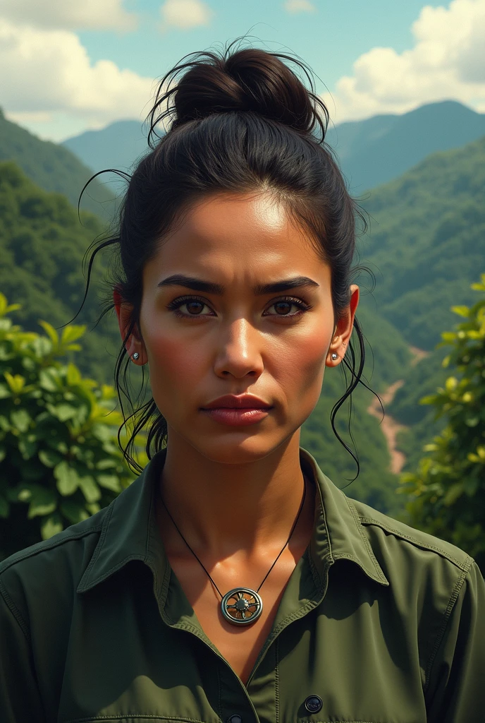 Yasmina Faudoula con labial negro Jurassic World: Cretaceous Camp