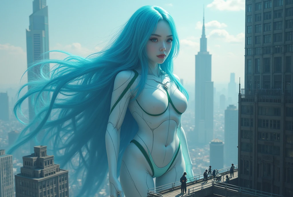 Naked Hatsune Miku, a giant who attacks the city and devours people