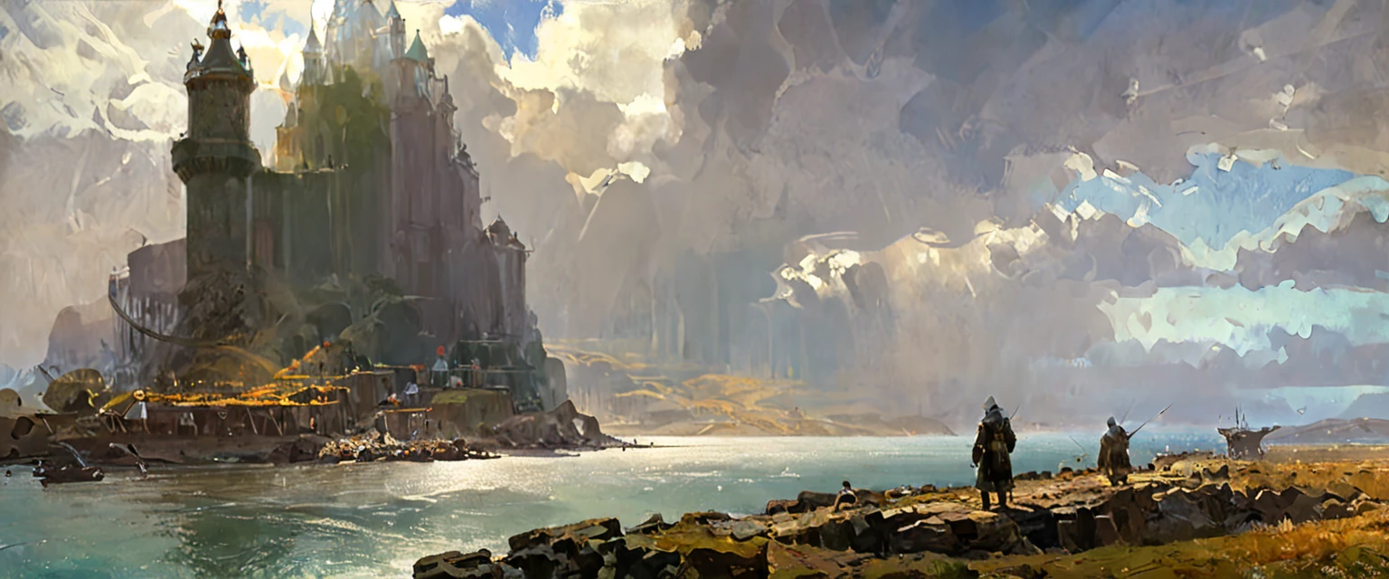  crmu, beautiful painting, moody painting by Wilhelm Trübner, by Rudolf von Alt, by Vasily Polenov, john sargent, james gurney and andreas rocha, painterly concept art, ismail inceoglu and ruan jia, craig mullins greg rutkowski, inspired by Jakub Rozalski, award-winning concept art, fantasy concept painting, dramatic concept art, concept art painting, concept art for a video game