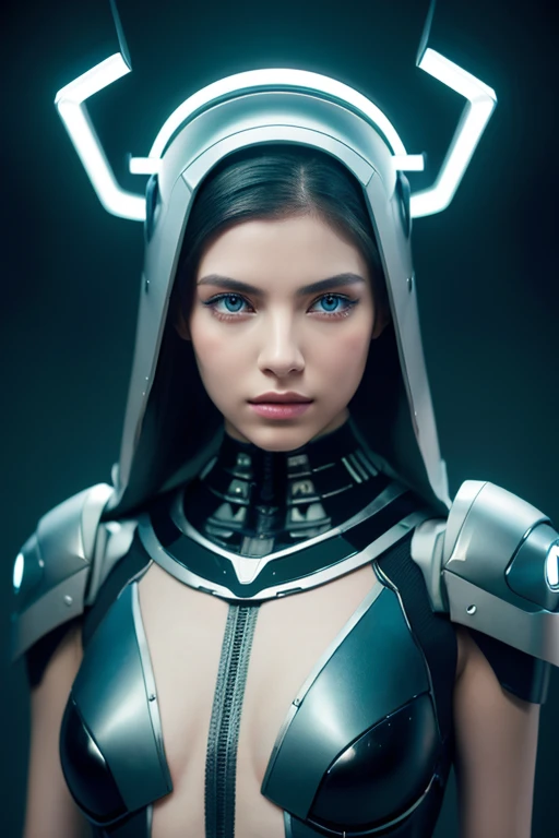 Intricate 3d rendering of highly detailed beautiful ceramic silhouette female robot face, cyborg, robot parts, 150 mm, beautiful studio soft light, rim light, vibrant details, luxurious cyberpunk, lace, surreal, anatomy Science, Facial Muscles, Cable Wires, Microchip, Elegant, Beautiful Background, Octane Rendering, HR Giger Style, 8k, Best Quality, Masterpiece, Illustration, Very Delicate and Beautiful, Very Detailed, CG, Uniform, Wallpaper, (fidelity, fidelity: 1.37), amazing, fine detail, masterpiece, best quality, official art, very detailed cg unity 8k wallpaper, absurd, unbelievably absurd, robot, silver helmet, full body , with 8K picture quality