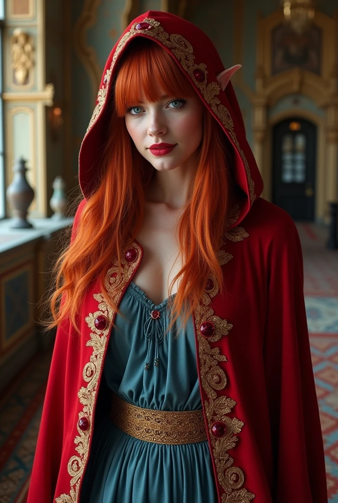 Red Riding Hood Rib Bone Beautiful young woman, Red Riding Hood, Red coat with red hood With ...