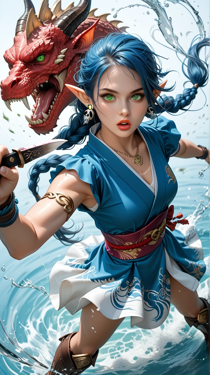 1 girl, sunk to the breast, thick dull mud, arms immersed in mud, the girl looks down, worried face, on the mud small light vegetation, covered in mud, sticky mud,