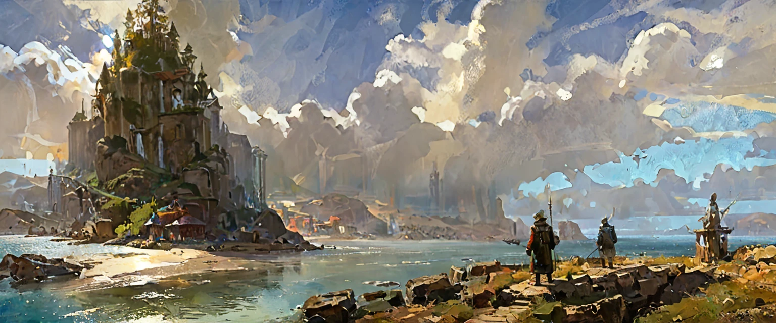  crmu, beautiful painting, moody painting by Wilhelm Trübner, by Rudolf von Alt, by Vasily Polenov, john sargent, james gurney and andreas rocha, painterly concept art, ismail inceoglu and ruan jia, craig mullins greg rutkowski, inspired by Jakub Rozalski, award-winning concept art, fantasy concept painting, dramatic concept art, concept art painting, concept art for a video game