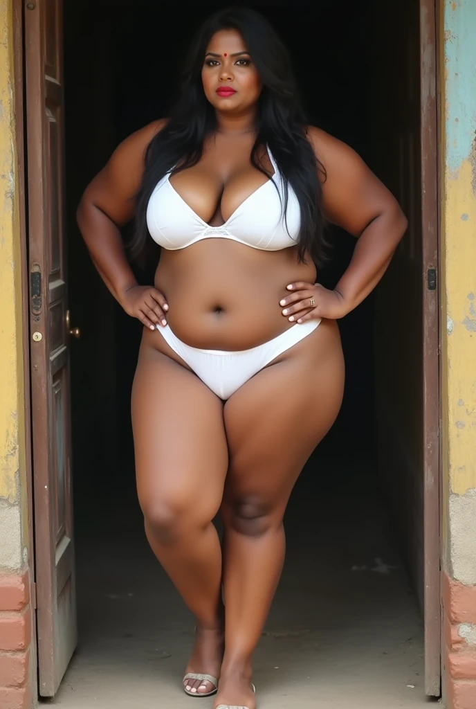 Senhoranegra, bunda gigante, seios sexy, large body sports shoes, white gold chain around neck, sentada com a perna aberta cabelo afro plano de fundo uma parfe branca