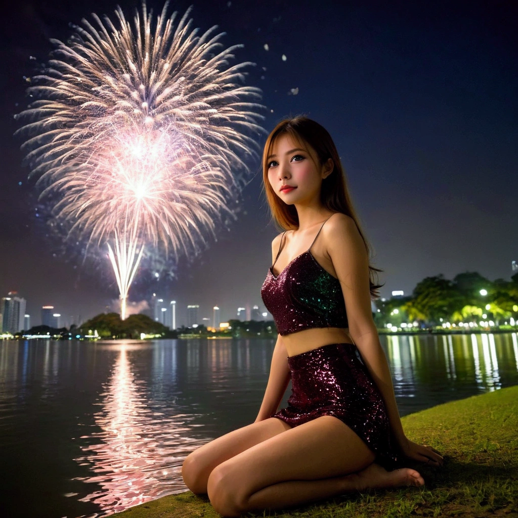 Ultra-grand scenes,The ultra-wide-angle lens captures the appearance of the adventurer girl on location。The adventurer girl can always quickly change clothes for scene elements,And the change in clothing does not affect the display of her physical characteristics。The adventurer's extremely tall body has a tight and extremely concave S-shaped curve,Her muscles are tight and her lines are slender, resulting in extremely exaggerated visual effects,The sternum of the adventurer mother narrowed and tightened,Abdominal coarctation and tightening,The waist narrows and tightens,The waist and abdomen are elongated and the chest and crotch are shortened to accentuate the slender line of the waist and abdomen,And make her K-cup teardrop-shaped super-large breasts tightened by the equipment straps。The adventurer's crotch is delicate and dexterous,But the buttocks are muscular,The silhouette is quite upturned,Her physiology will hold up the tights and tighten them。The adventurer's length is 67 percent taller than the bursting long legs%,The length is even taller than a normal person,And the hips and legs have round and beautiful lines。With tough and coquettish facial features, she is always as cheerful as the sun,Skyscraper Heels, a multifunctional off-road style with a strong sense of technology, was stepped on by her,Sometimes only her graceful figure can be seen,But her eyes shining like flame were always bright,She wears delicate and practical field gear on her hands, feet, wrists, neck and shoulders,The high-tech detection equipment flashes a variety of cue lights and neon-like information light screens,Let her always be surrounded by a charming colorful brilliance。Use Midjourney's advanced stroke tools and color palettes, as well as tools like texture packs and model packs, to create special bodysuits that inspire adventurers,While having good performance,Reflect the unique physiological characteristics of the adventurer in different postures and handle the corresponding a