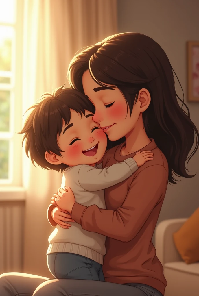 A super cute teacher hugging a student