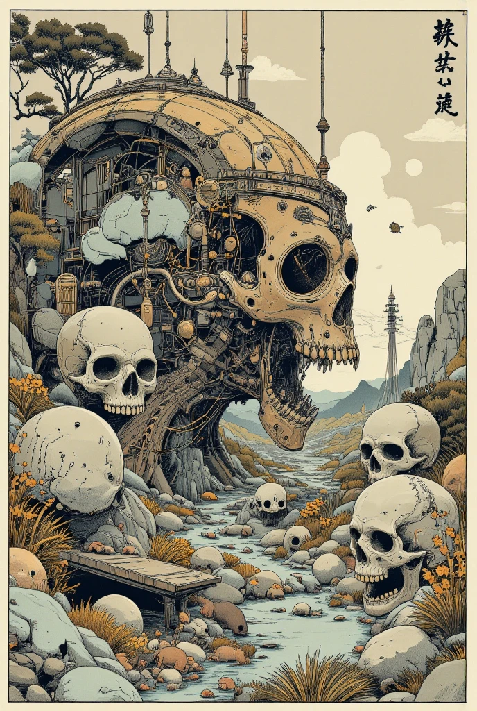  has pictures of skulls and mice、 Ukiyo-e、The album cover by John Barker 、Detailed cover art、CD cover artwork
