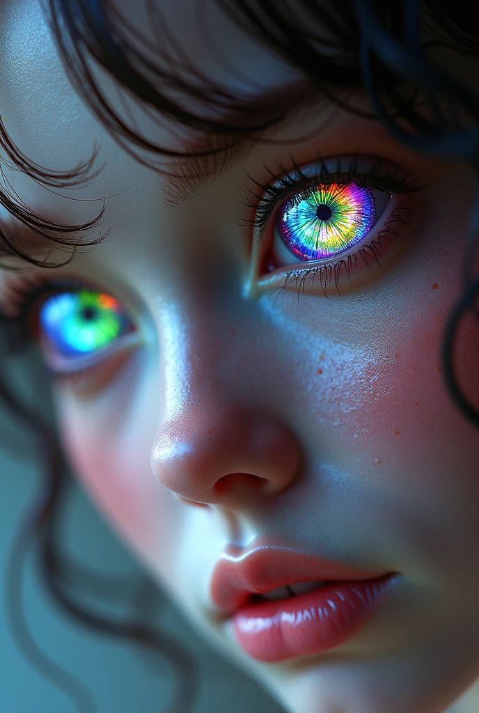 (Masterpiece artwork, top-quality, high resolution, ultradetailed, 8k, 16K, HD) beautiful female eyes reflecting amusement park, (park reflecting in the eyes), glare eyes, swirly vibrant colors, details Intricate, fine strokes, focus on the eyes,