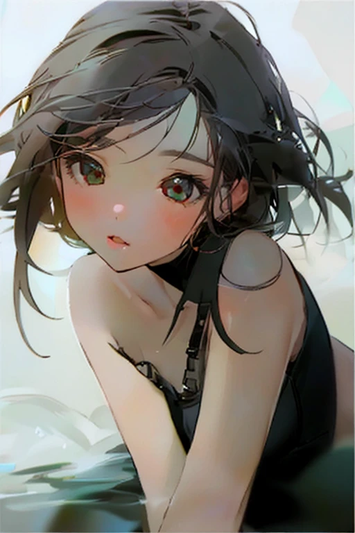 (((masterpiece, best quality, ultra highres, 1 girl, solo, no background))), super detailed skin and face and eyes and finger, beautiful japanese woman, small breasts:1.5, skinny, light brown hair, white background, very short hair, (an illustration of girl), Knee shot, Generate with illustrations, Various expressions, Various poses, Various Costumes, spread legs, Please draw the entire character within the frame, ensuring that the head, arms, and legs are not cut off. The background should be simple, with the character positioned centrally,