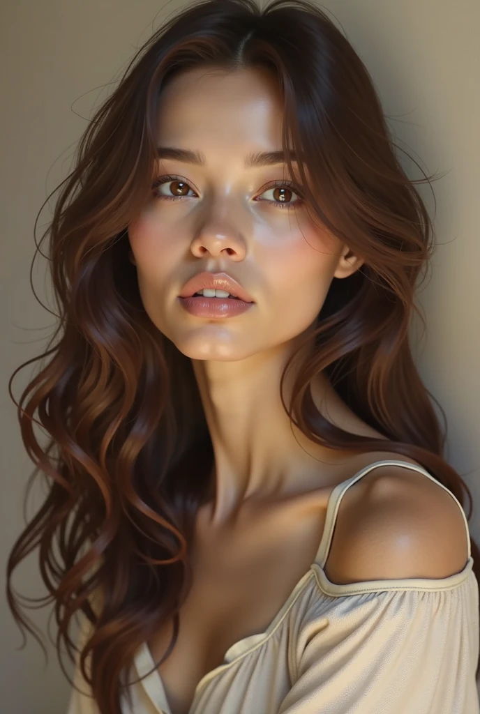 beautiful girl Cleavage one piece